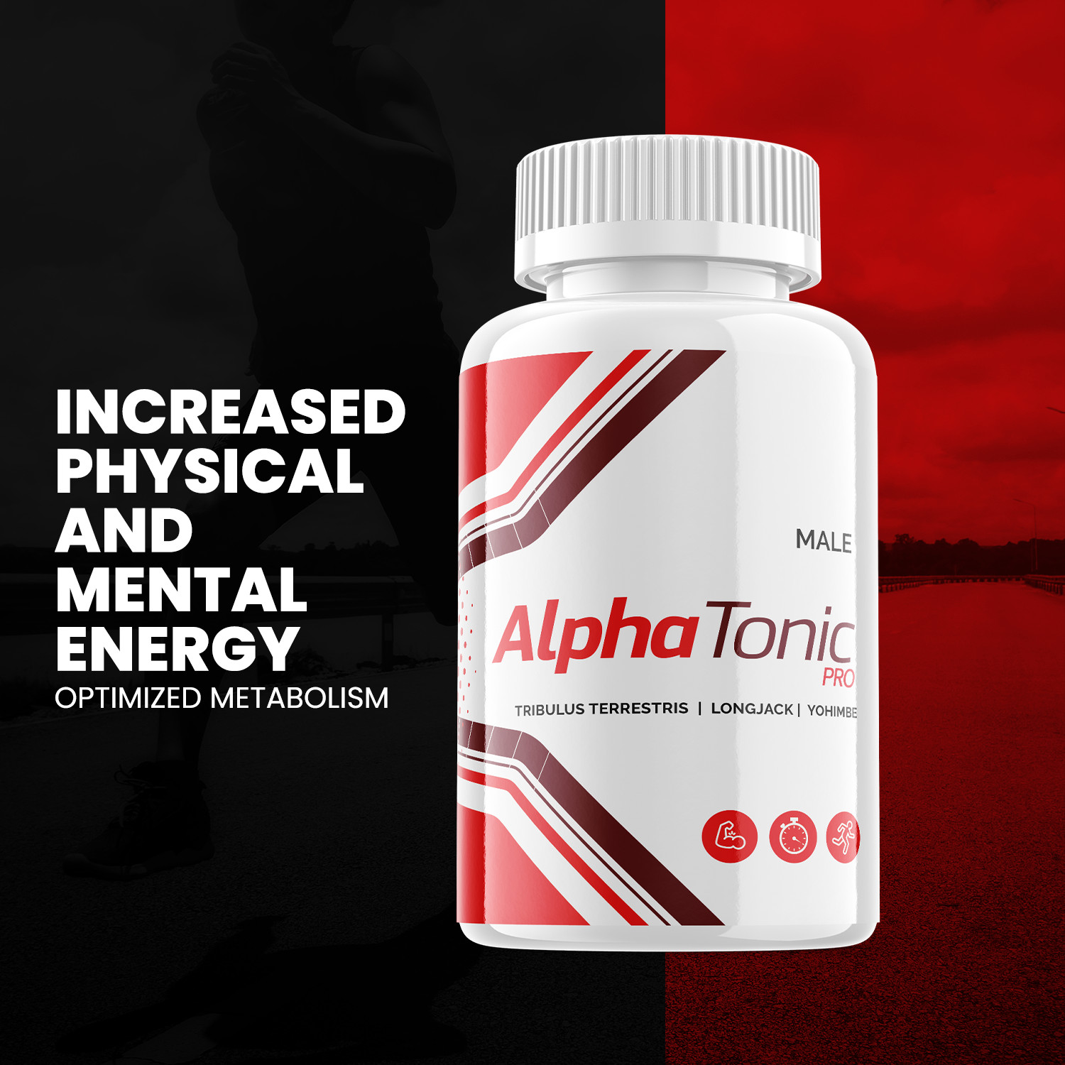 (3 Pack) Alpha Tonic for Men, AlphaTonic Male Performance Support (180 Capsules)