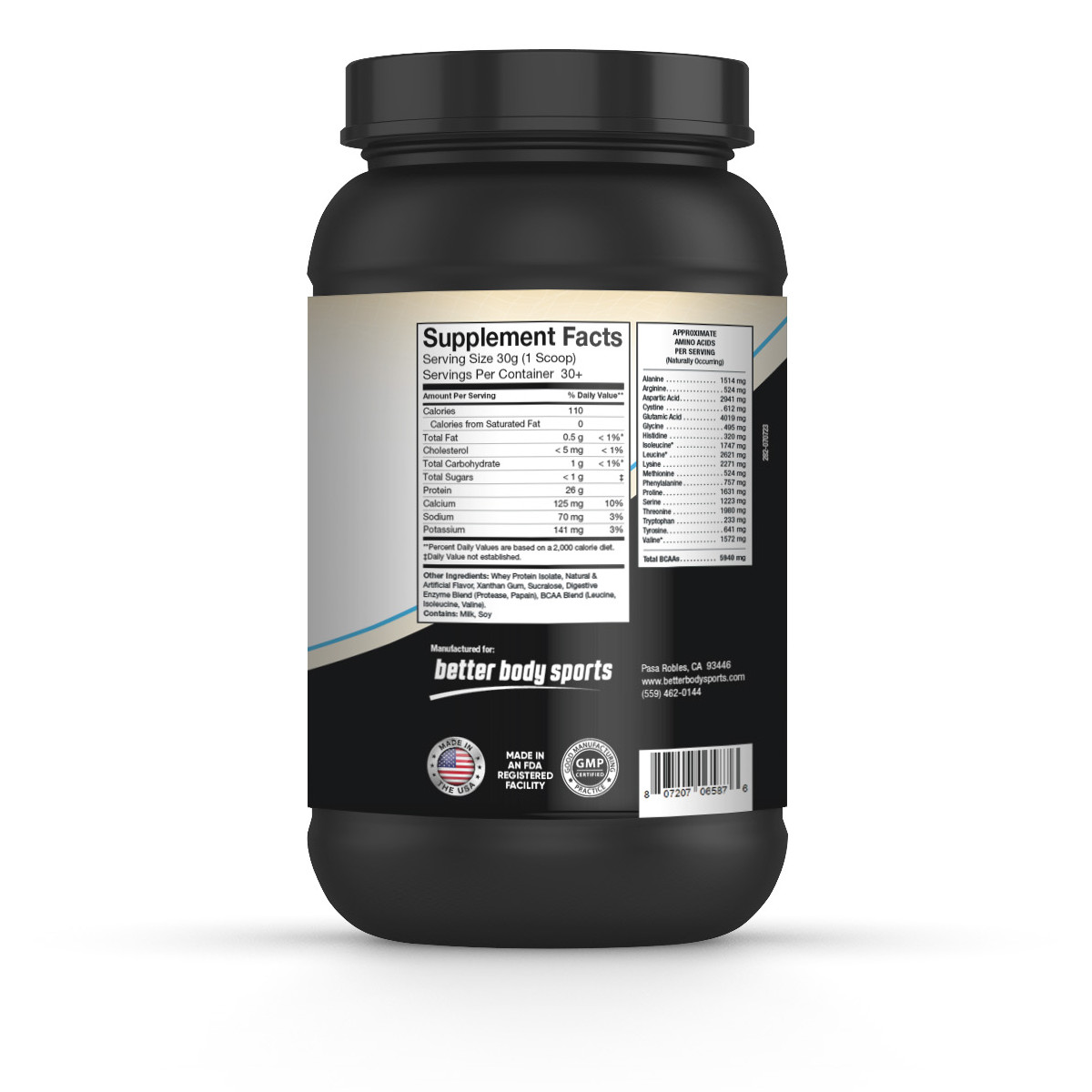 Whey Protein 100% Isolate – Vanilla Milkshake – 2lb – 30+ Servings