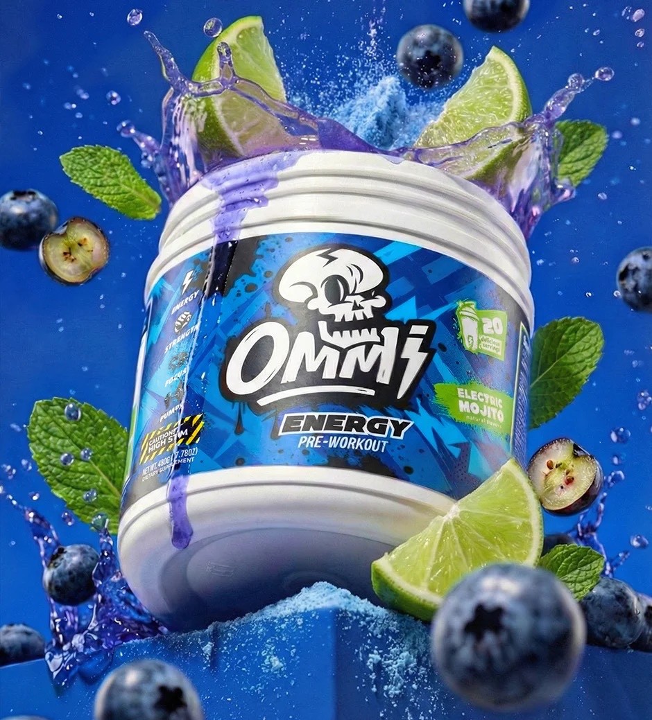 OMMI ENERGY – ALL IN ONE HIGH STIM PRE-WORKOUT 4 New Flavors to choose see below