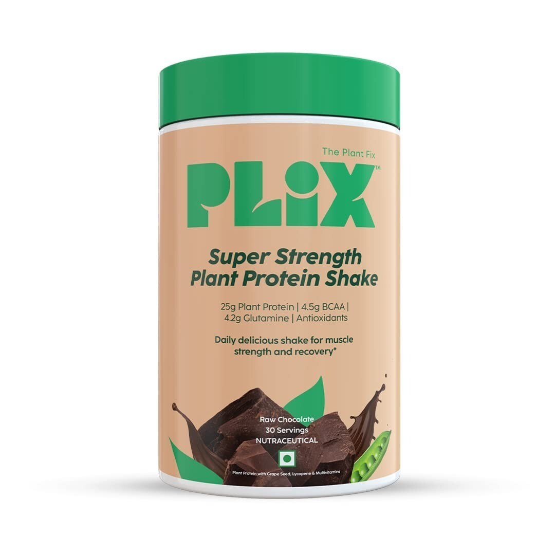 PLIX – THE PLANT FIX Strength Vegan Plant Protein Powder Chocolateb – 1 KG