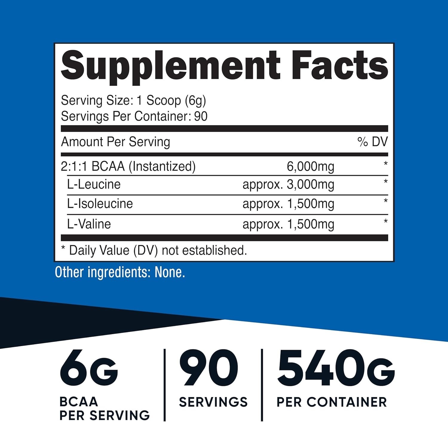 BCAA Powder 2:1:1 – 19.2 Oz Unflavored Vegetarian Supplement for All Ages