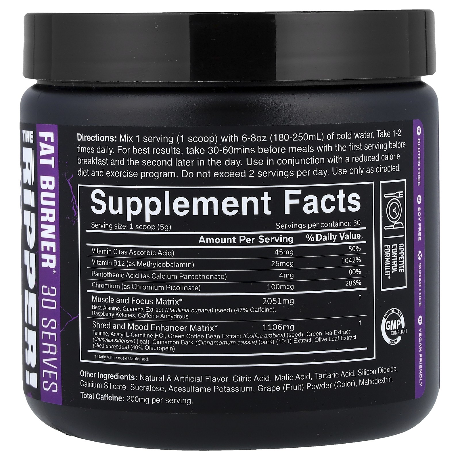 The Ripper! Fat Burner, Dark Grape, 5.3 oz ( 150 g)