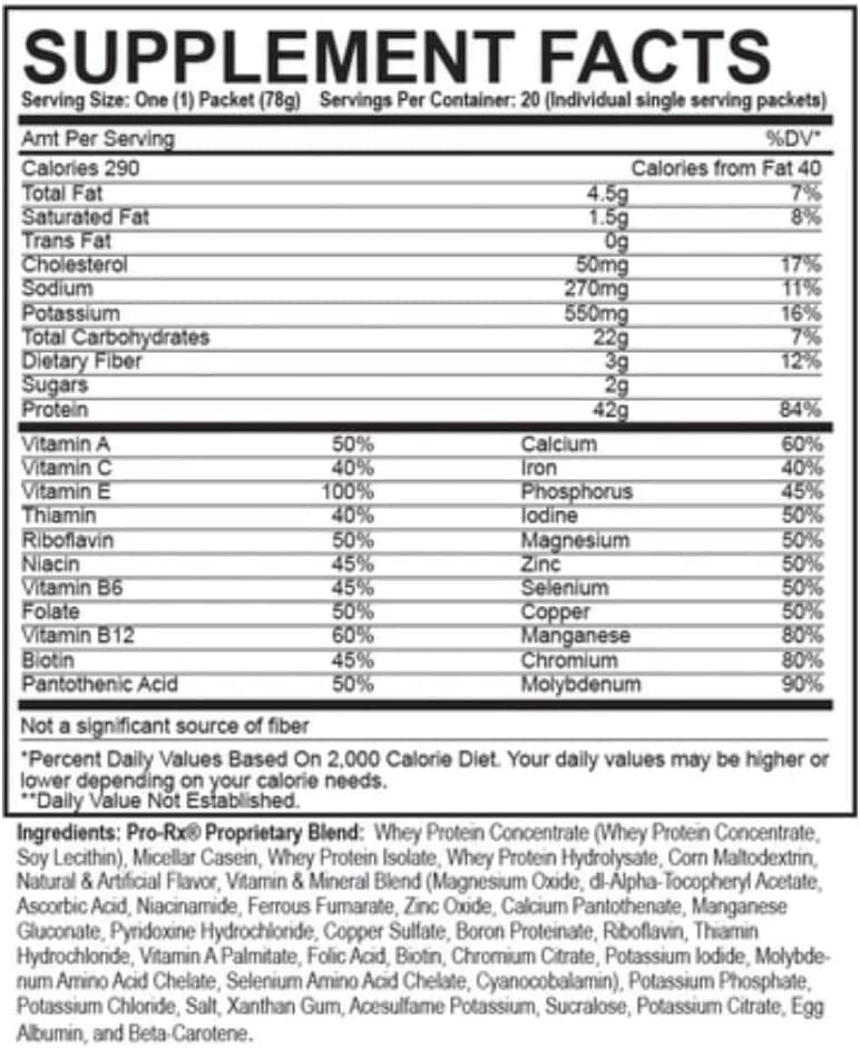 EAS Original Myoplex High Protein Meal Replacement 20 Individual Packs 6 Flavors