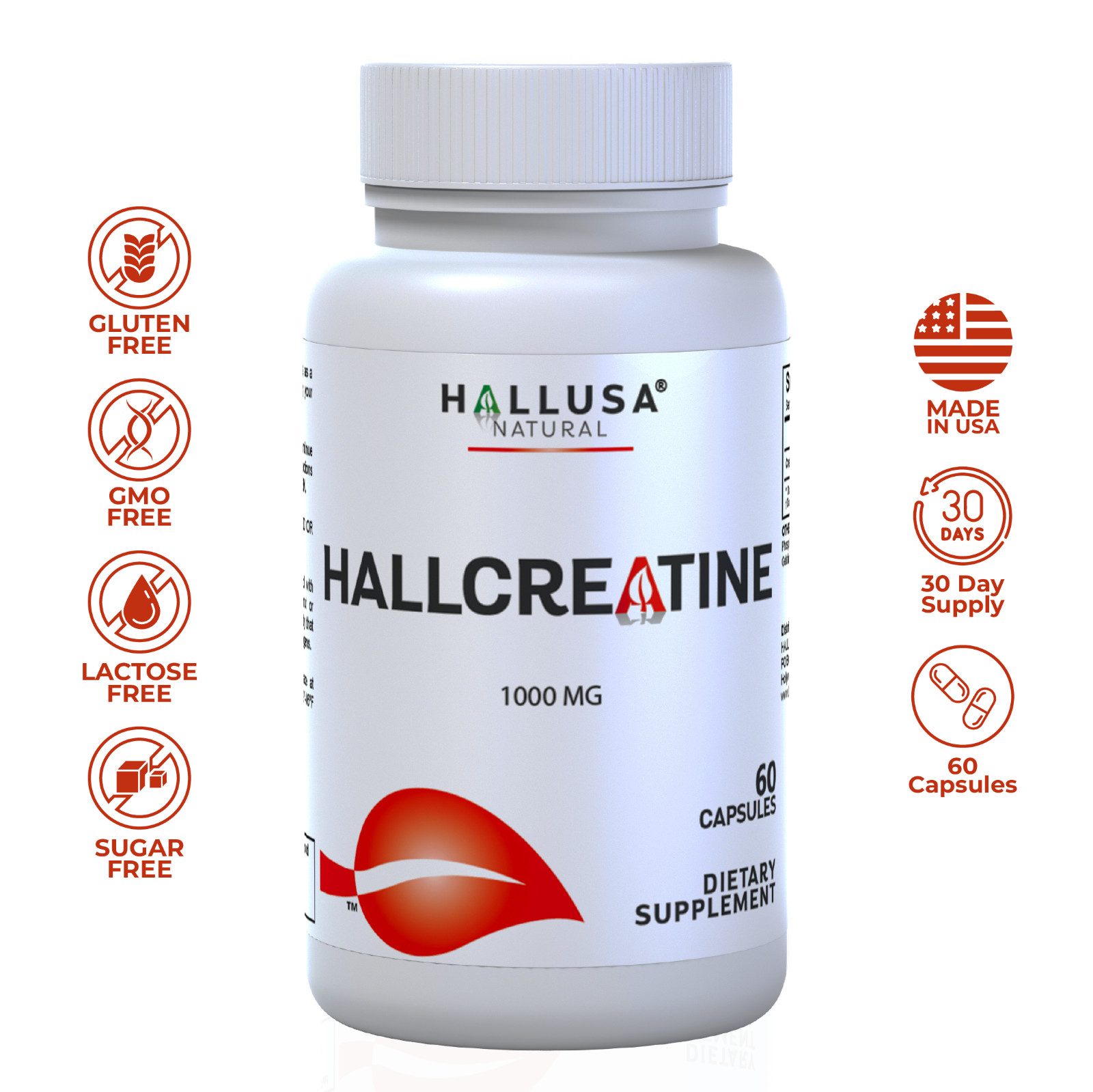 CREATINE Monohydrate – Gym Supplement – 60 Cap – Exp 05/25
