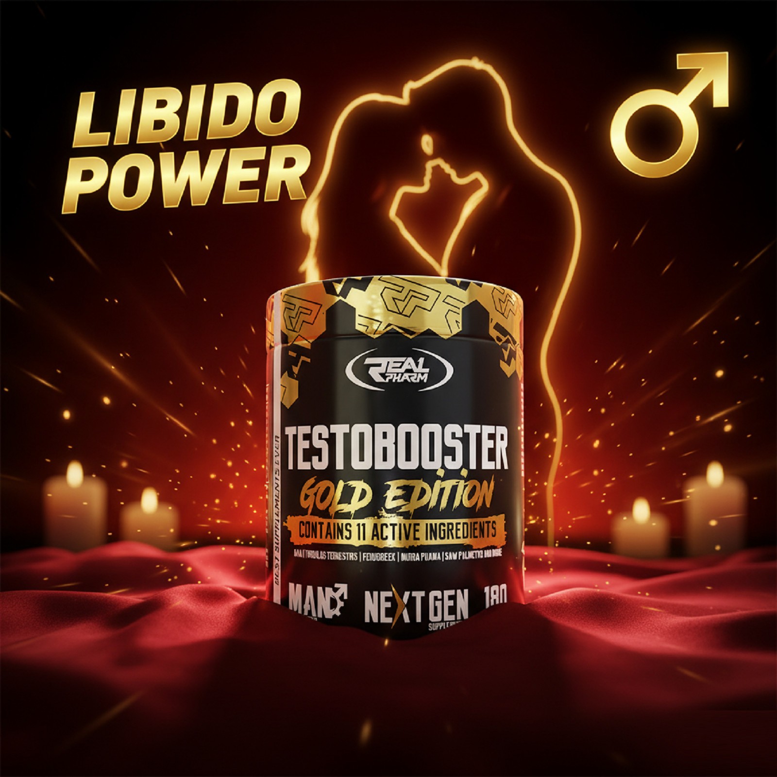 TESTO BOOSTER – Increases Testo – Improves Sexual Function & Muscle Growth
