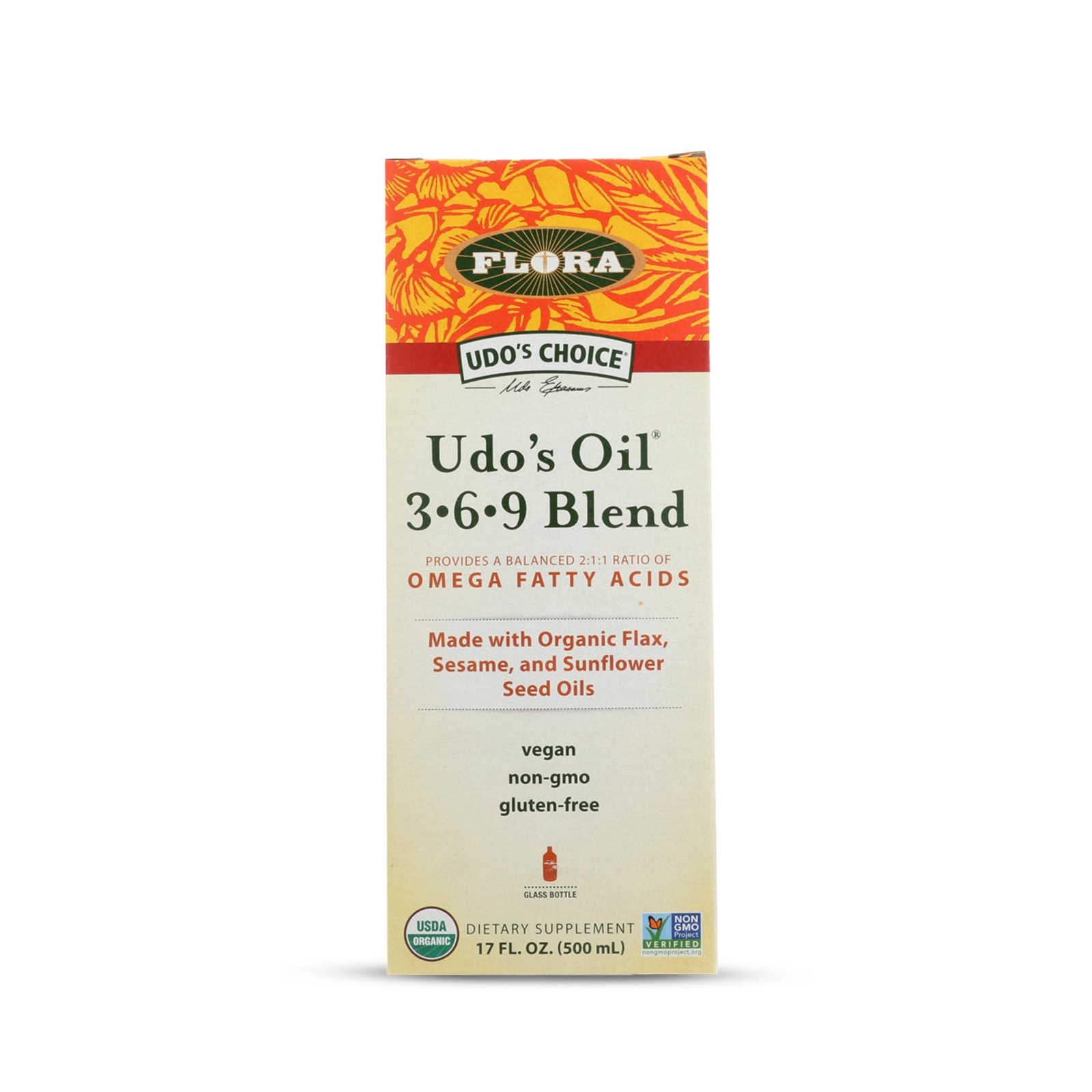 Flora – Udo’s Choice Omega 369 Oil Blend, Made with Organic Flax, Sesame & Su…