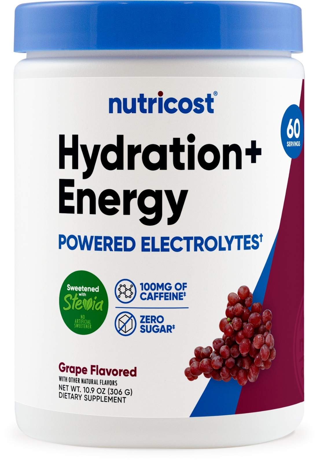 Nutricost Hydration + Energy Powder (Grape) 60 Servings