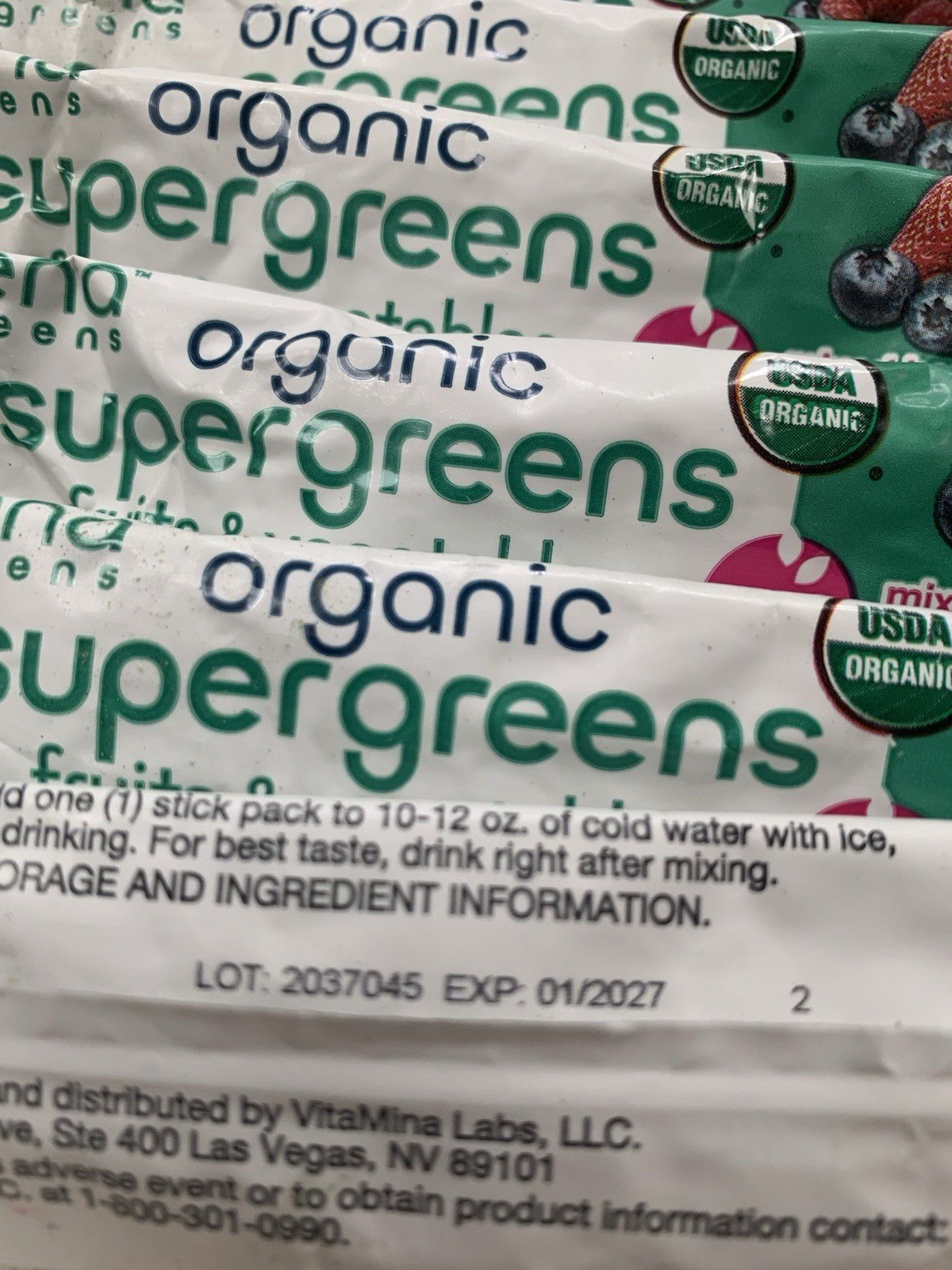 Zena Organic Super Greens Fruits & Vegetables 42 Count – Mixed Berry!