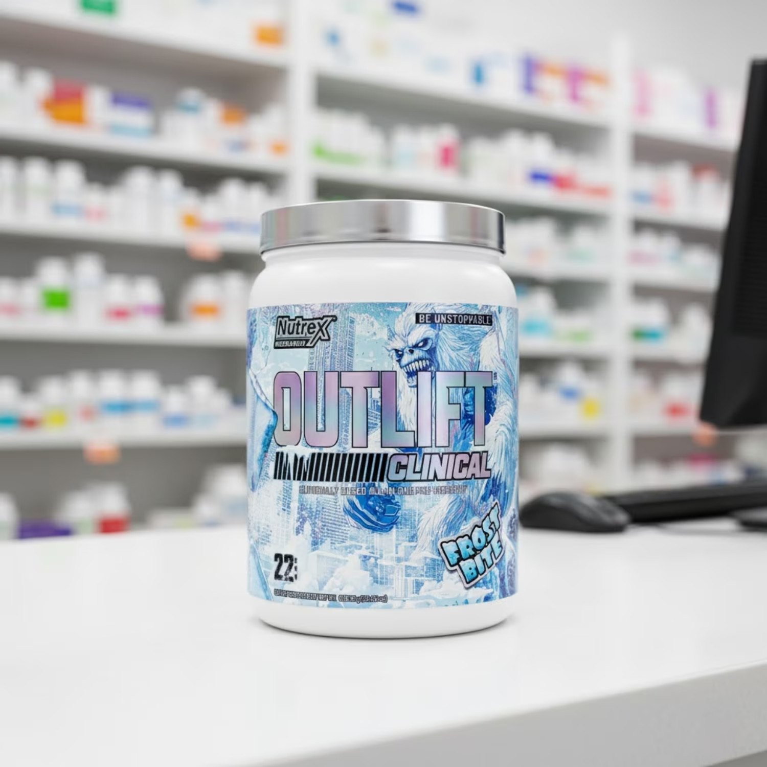 Outlift Clinically Dosed Pre Workout Powder with Creatine, 8G Citrulline, BCAA –