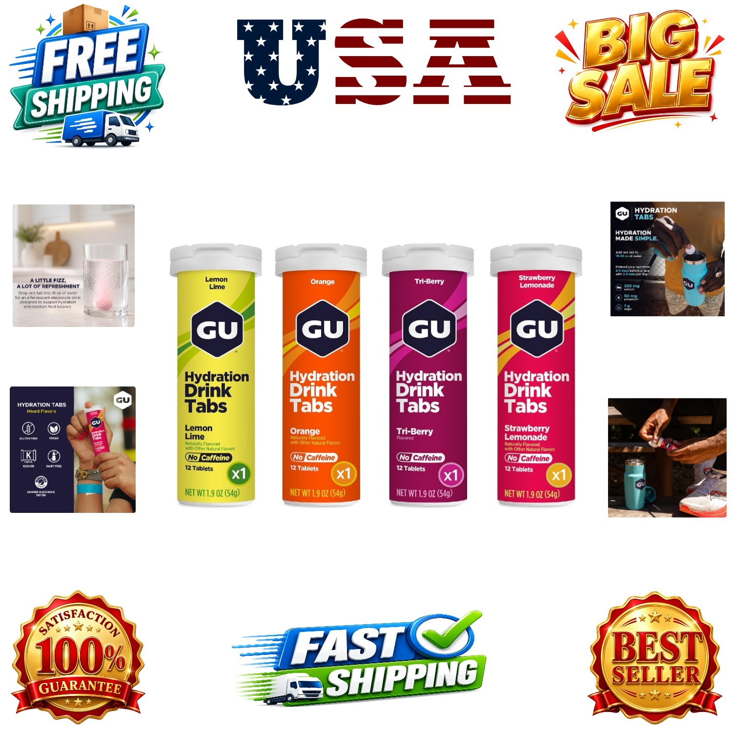 Hydration Electrolyte Drink Tablets, Enhanced Endurance Sports Drink for Runn…