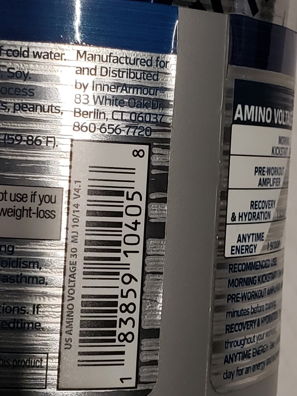 Inner Armour – AMINO VOLTAGE – Energized Amino Matrix – Blue Raspberry – 4/2024