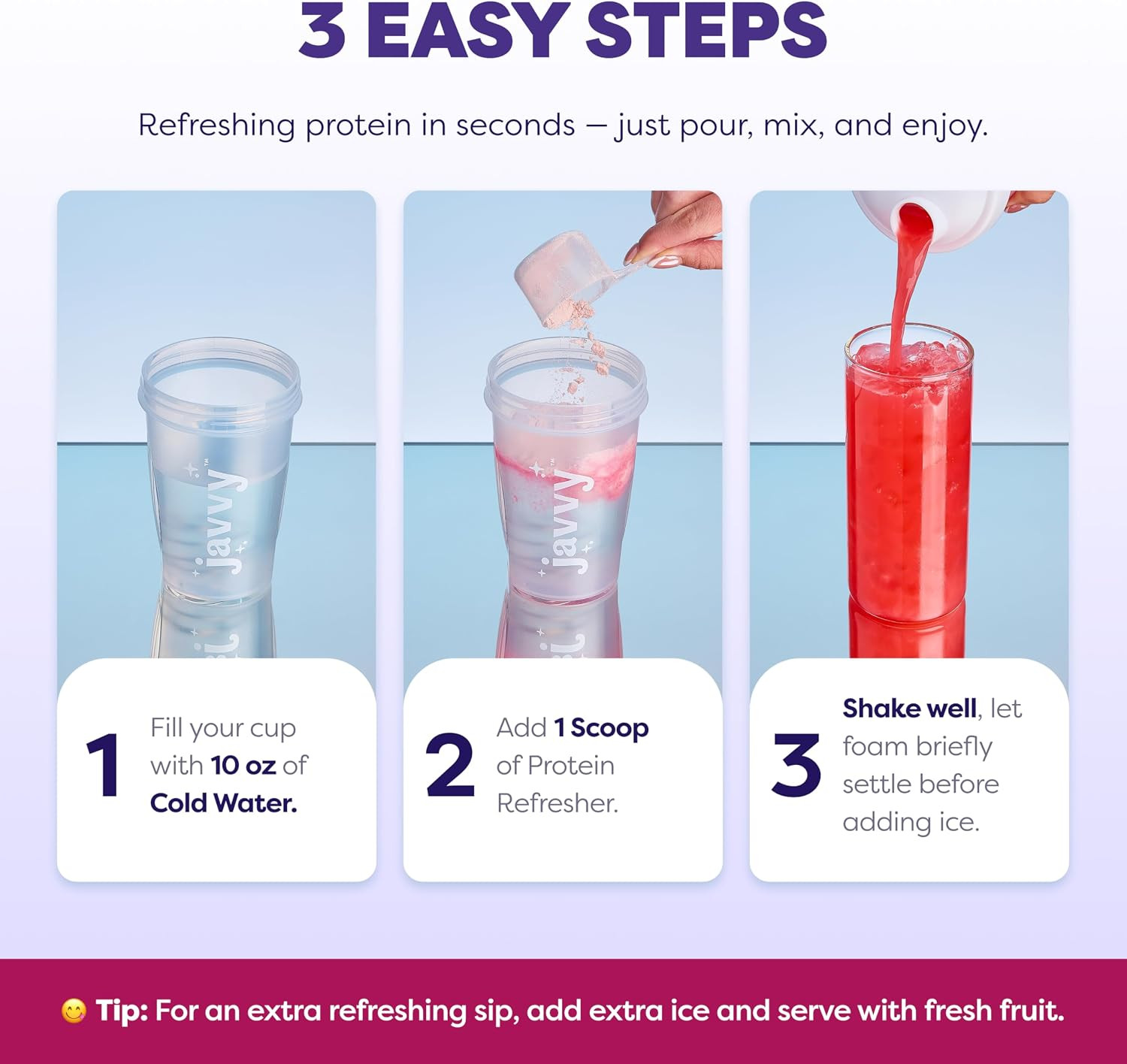 Clear Protein Powder with Clear Whey Protein, Strawberry Berry Acai | 10G Whey P