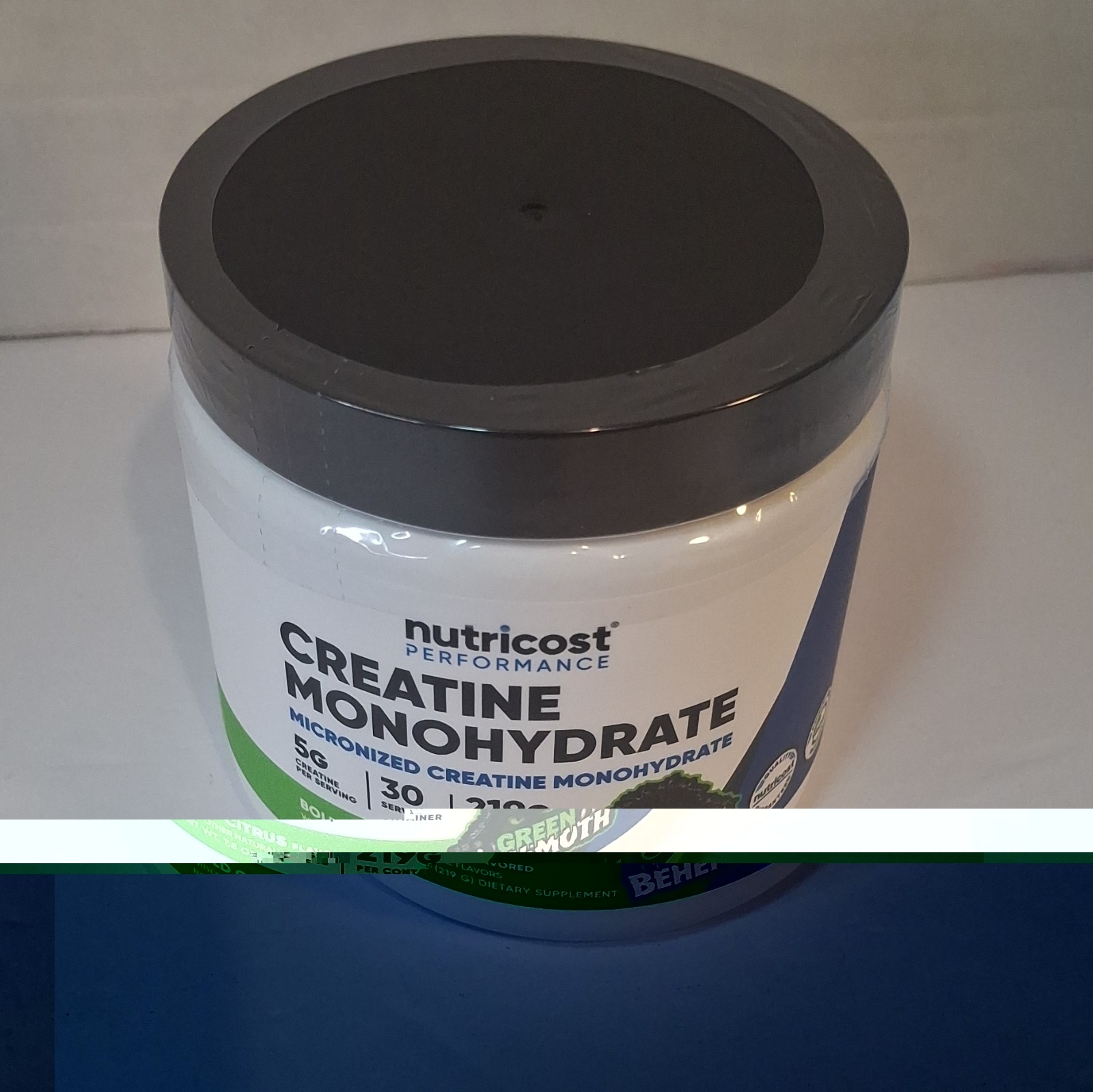Nutricost Creatine Monohydrate Powder Bold Citrus 5g 30 Servings 7.8oz