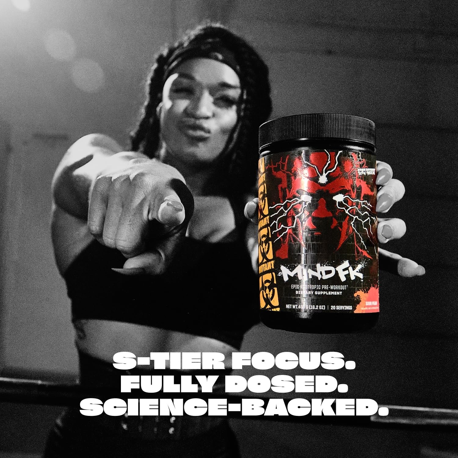 Nootropic Pre-Workout Supplement, Tropical Punch Flavor, 16.2 oz, Energy Boost