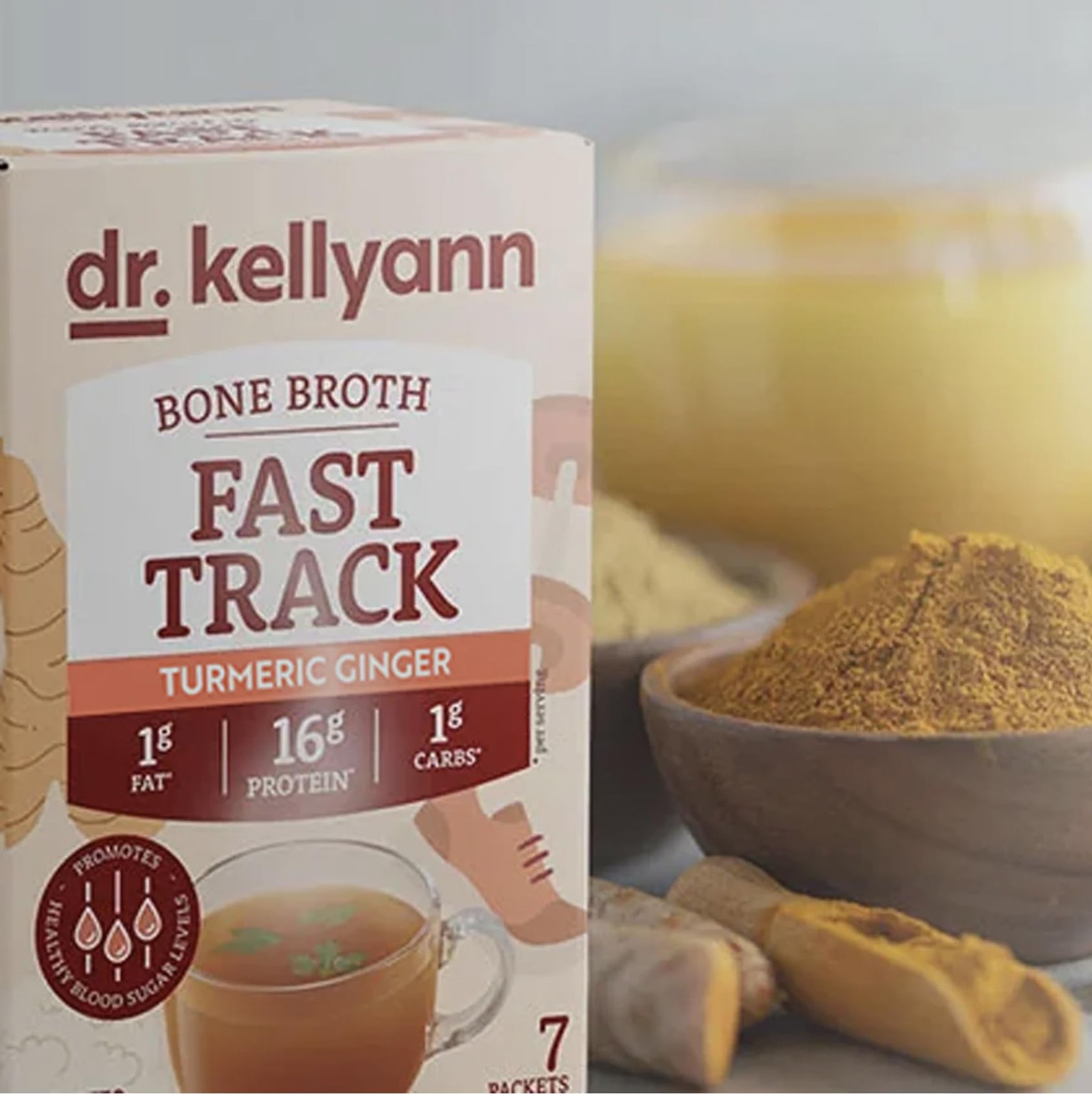 Dr. Kellyann Fast Track Bone Broth Packets (7 Servings) – 7 Count (Pack of 1)