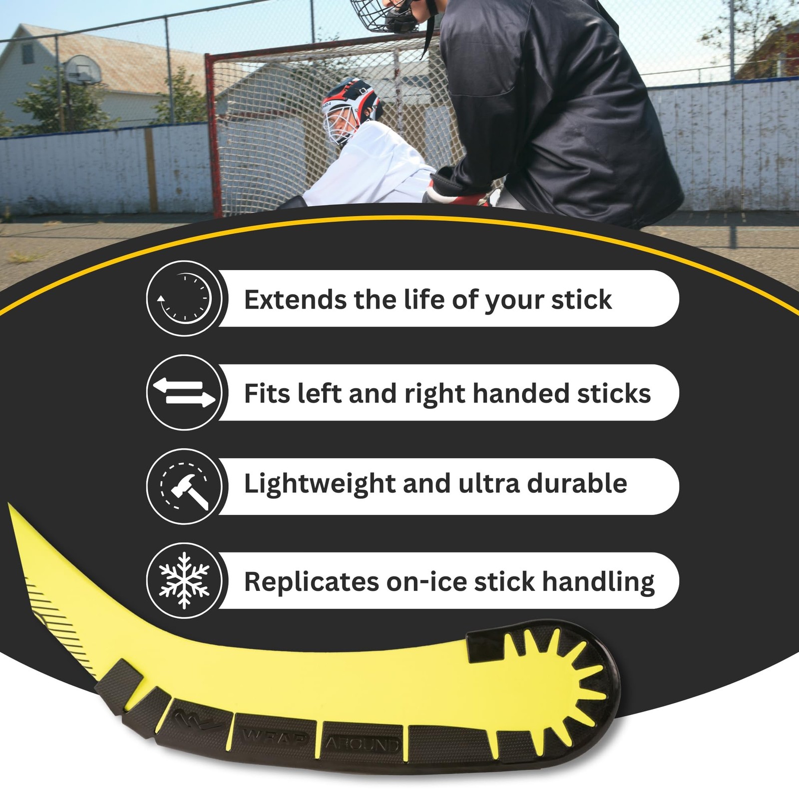 Hockey Stick Protector for Off Ice Training, Street Hockey – Cuts to Fit Kids…