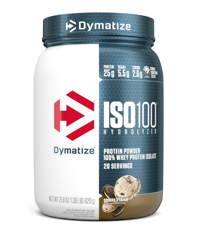 Dymatize ISO100 Whey Protein Cookies Cream 20 Servings