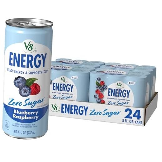 Energy 8 fl. oz. Can (24 Pack of 24 (8 Fl Oz) Zero Sugar Blueberry Raspberry