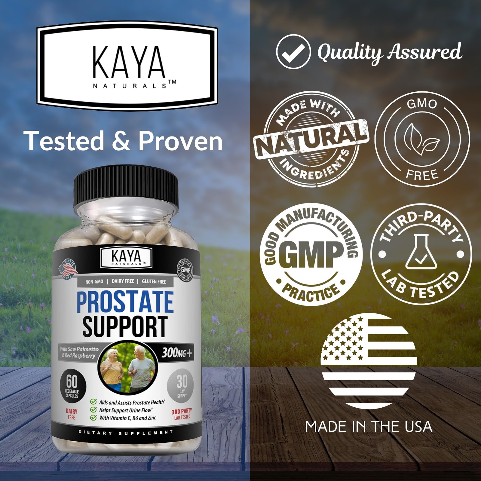 Kaya Naturals Prostate Support – Saw Palmetto, Potent 60 Count (Pack of 1)