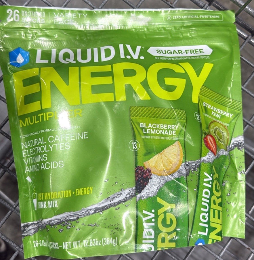 Liquid I.V. Sugar-Free Energy Multiplier Mix 26 Sticks 12.83 oz Variety