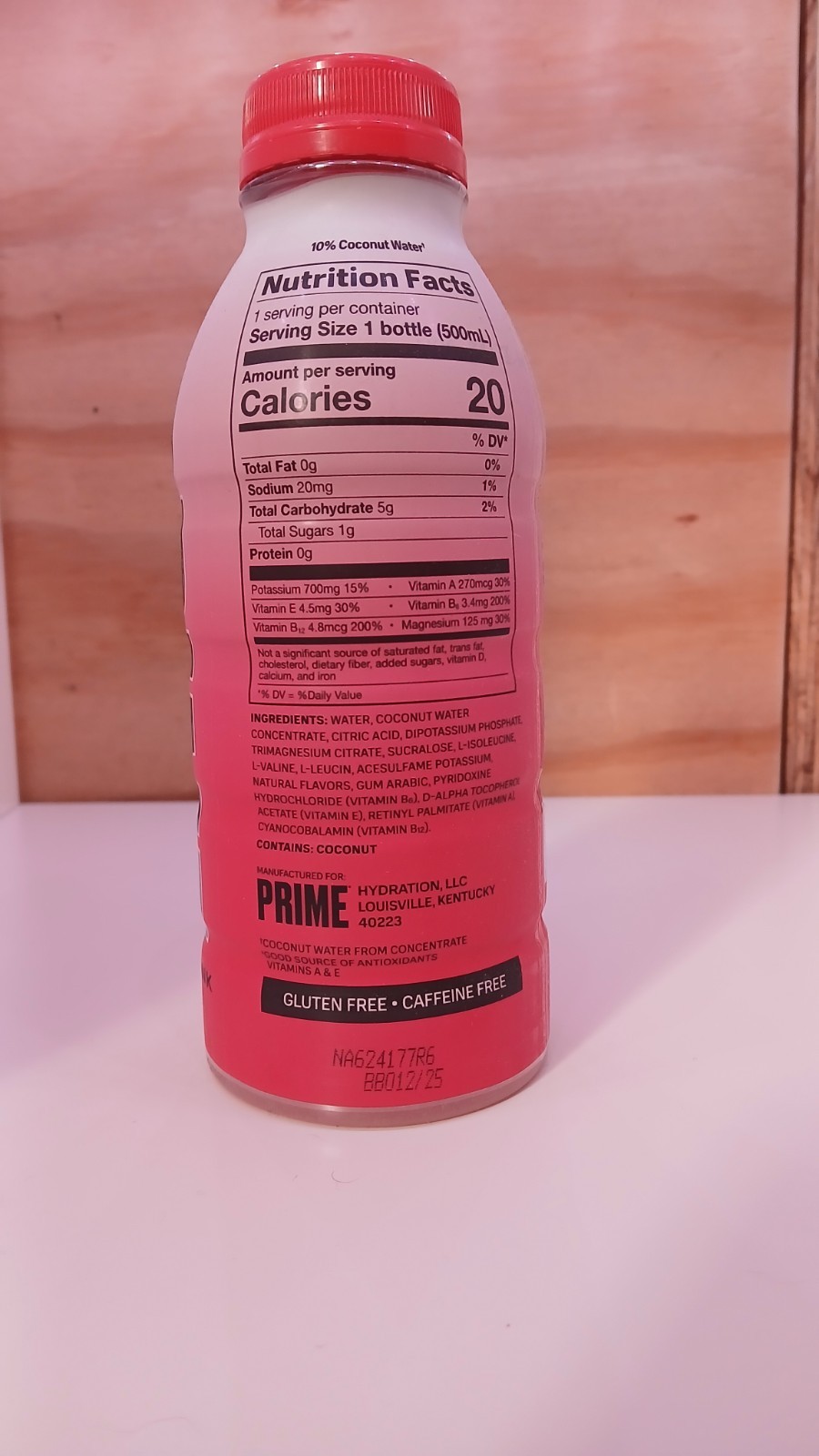 PRIME Hydration Drink Cherry Freeze Print Error Red Cap/SEALED /RARE