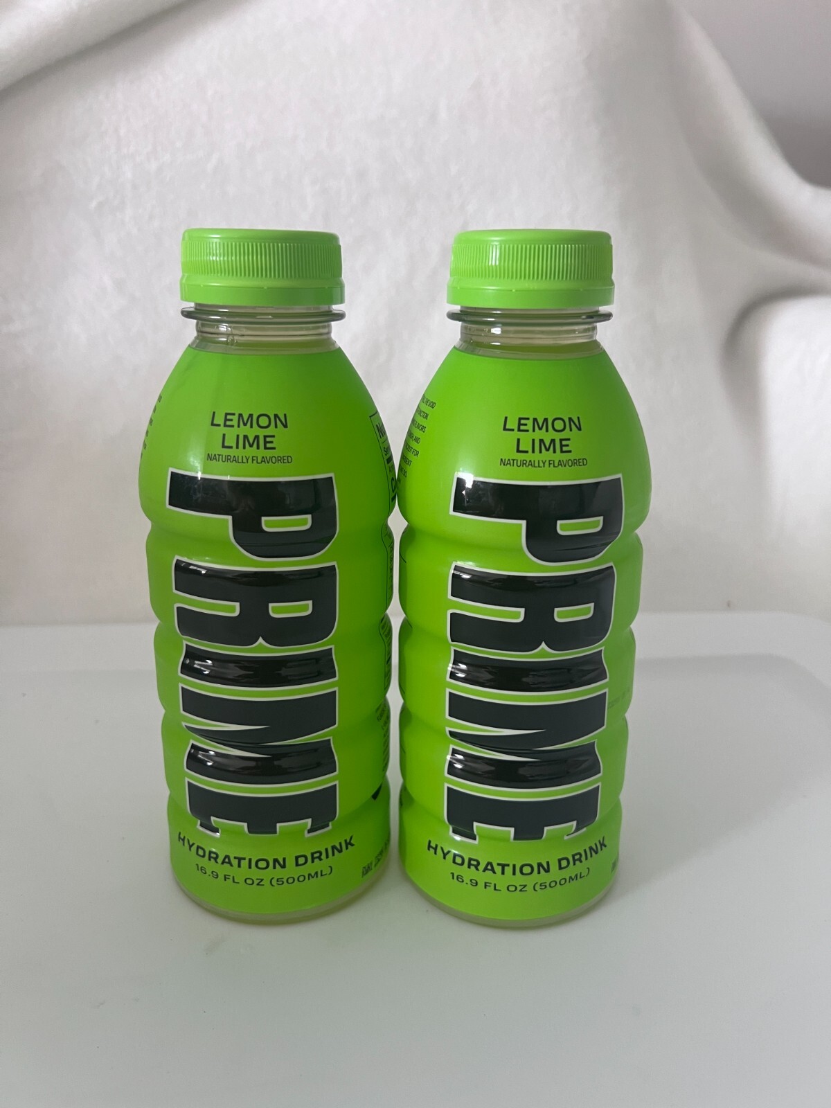 Prime Lemon Lime Hydration Drink Flavor 16.9 FL OZ Bottles Lot of 2