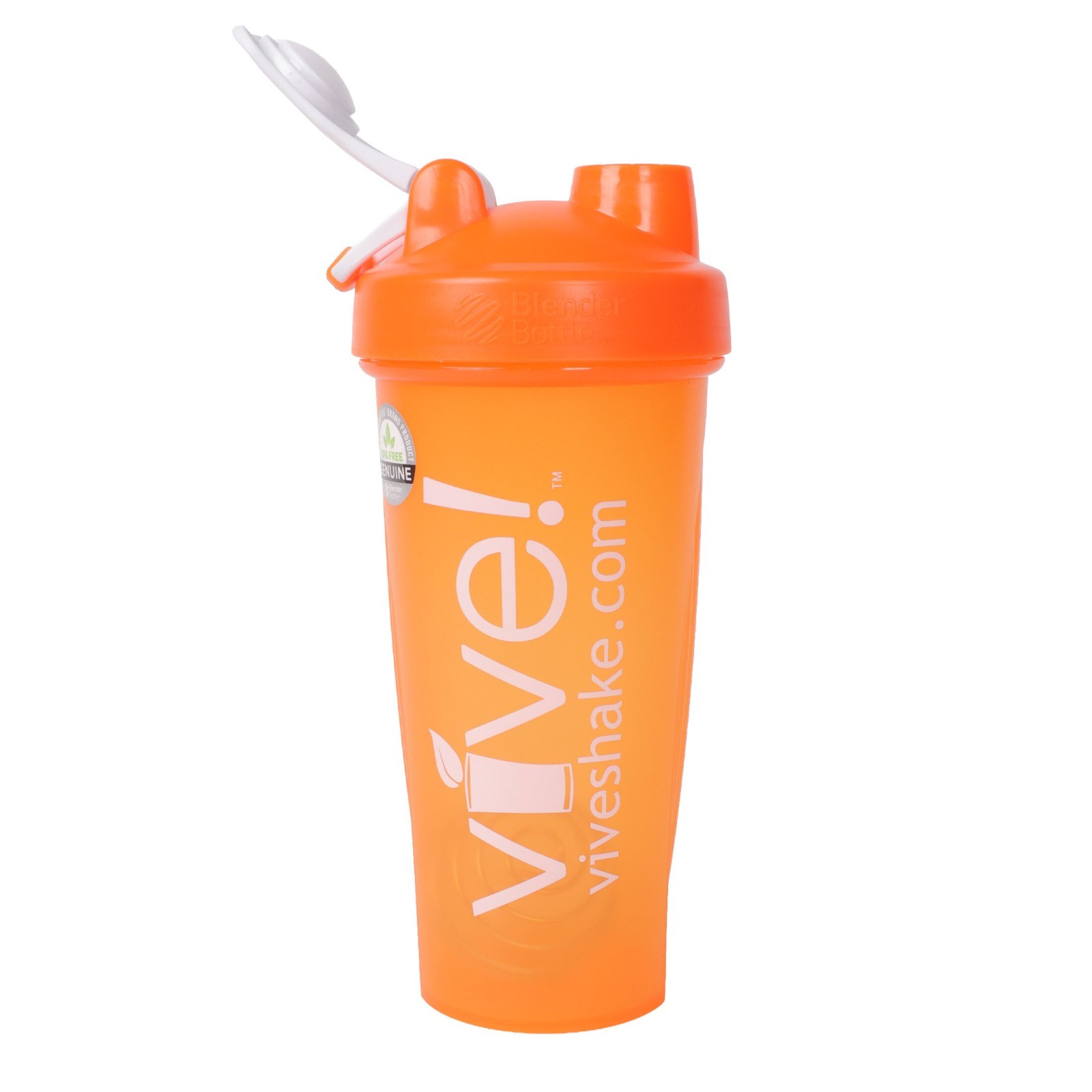28 oz Protein Shaker Bottle with Mixing Ball. Orange/White ONLY