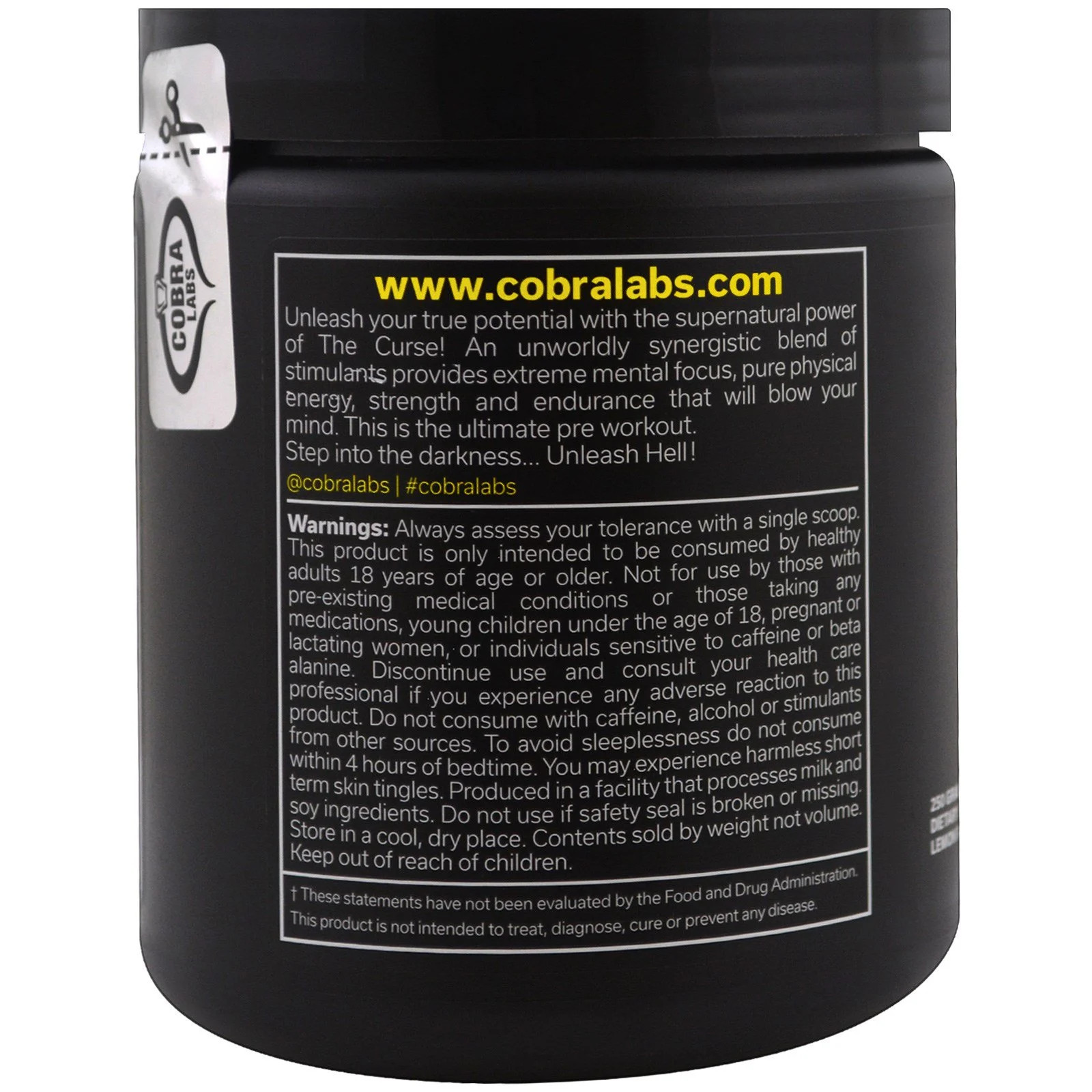 JNX Sports® the Curse Pre Workout Powder Lemon Rush Pre Workout Mix for Energy a