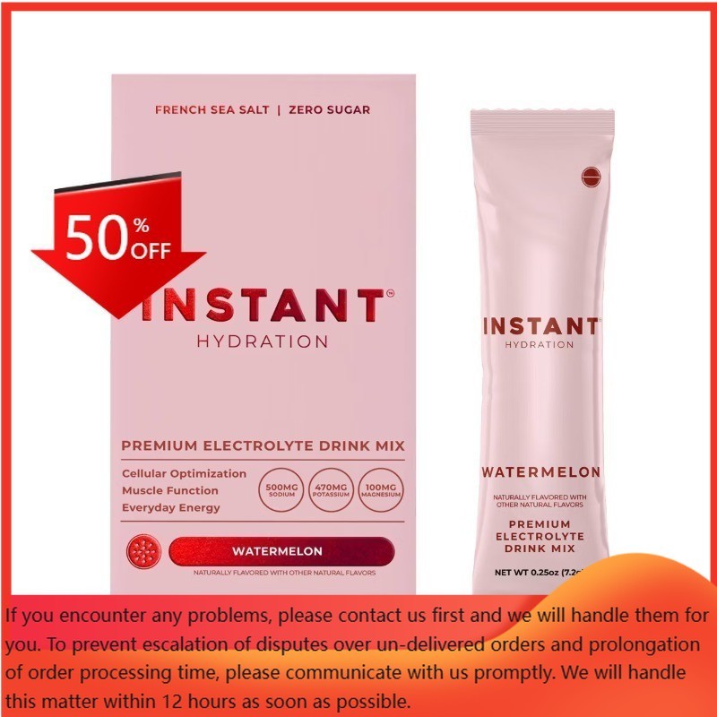 Instant Hydration Watermelon Electrolyte Drink Mix Sports Drink – 10ct/72gms