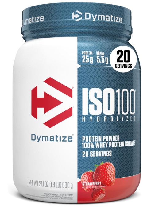 Dymatize ISO100 Whey Protein Isolate, Strawberry, 20 Servings