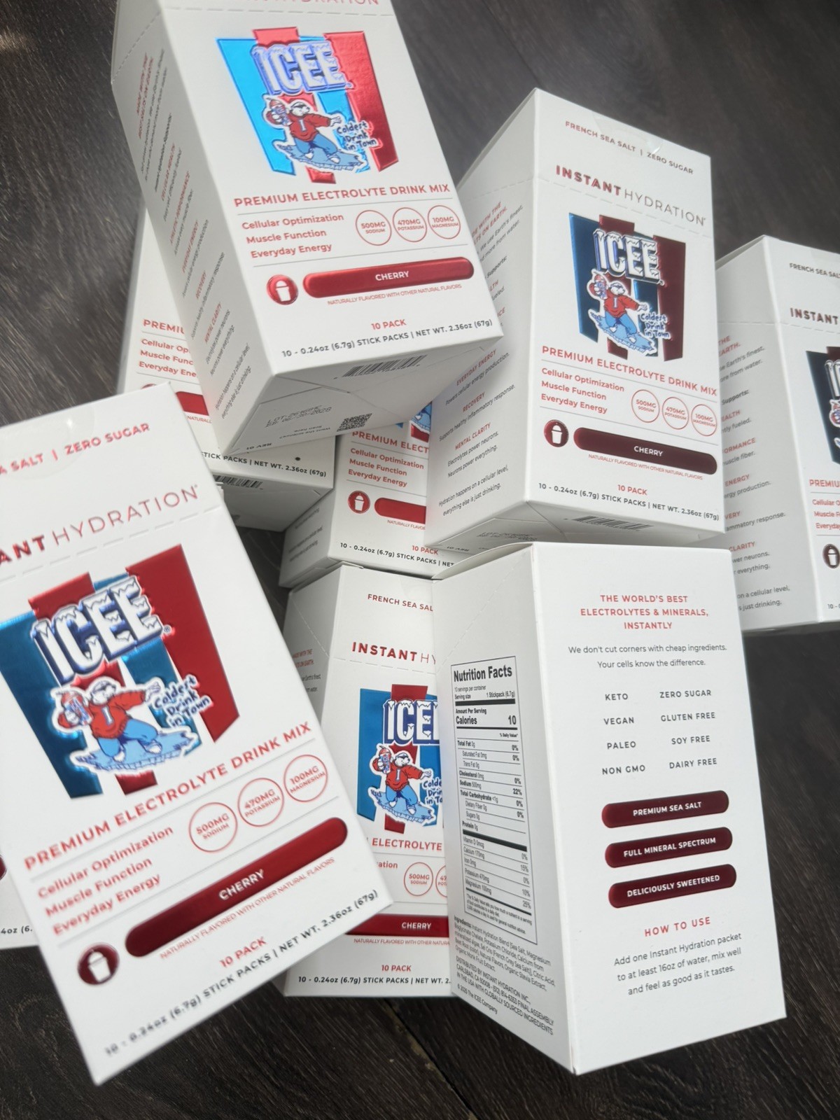 ICEE Hydration Electrolyte Drink Mix Cherry 120 Pack