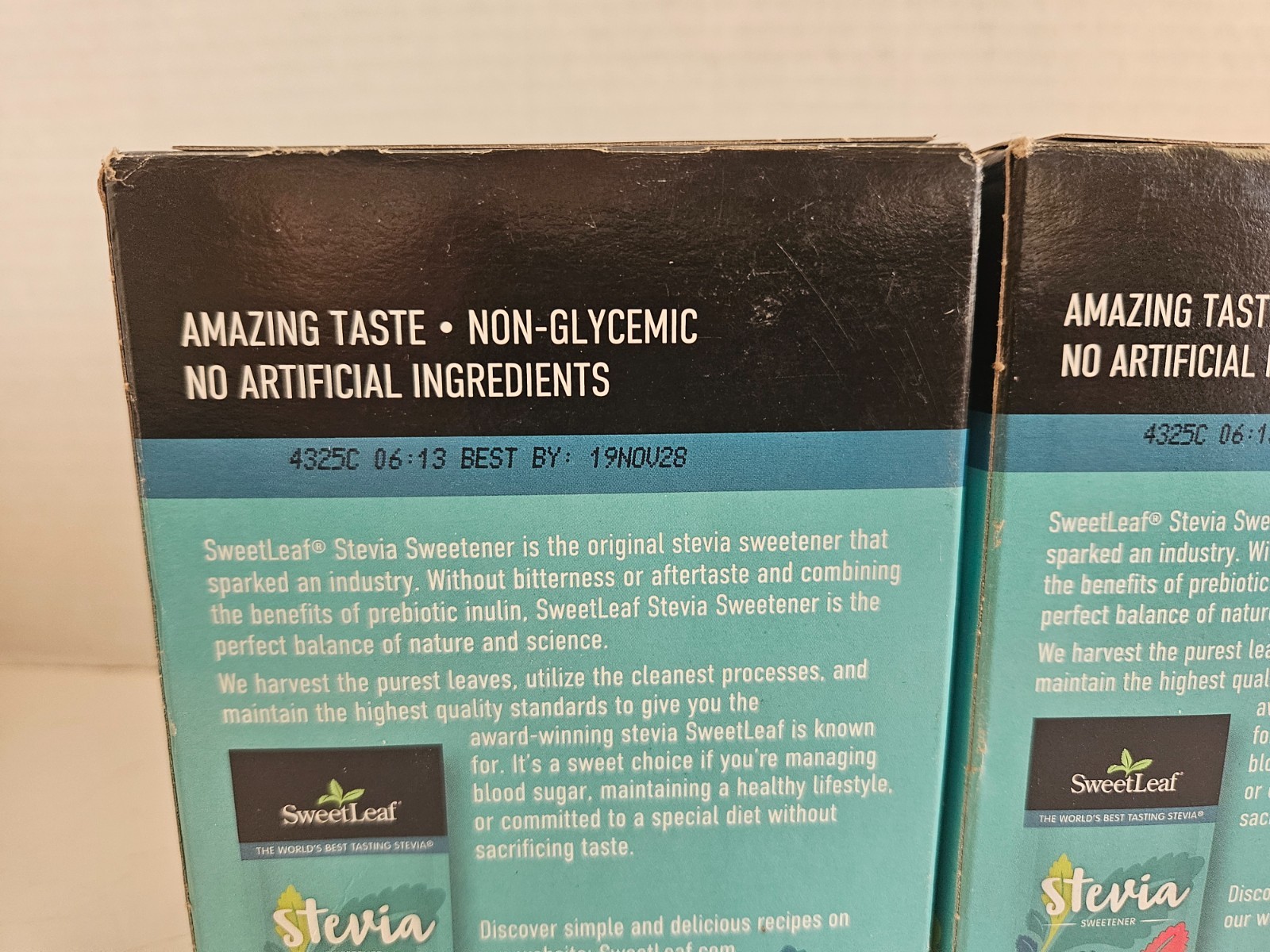 2 x SweetLeaf Stevia Powder Packets – Zero Calorie Sweetener 70 Packets/Pack
