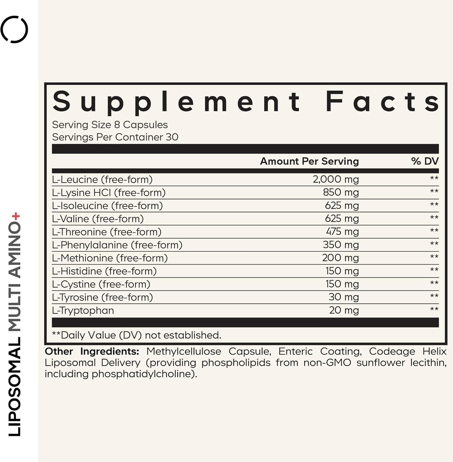 Codeage Multi Amino+ BCAA & EAA, 9 Essential, Liposomal, 240 Capsules | All 9 es