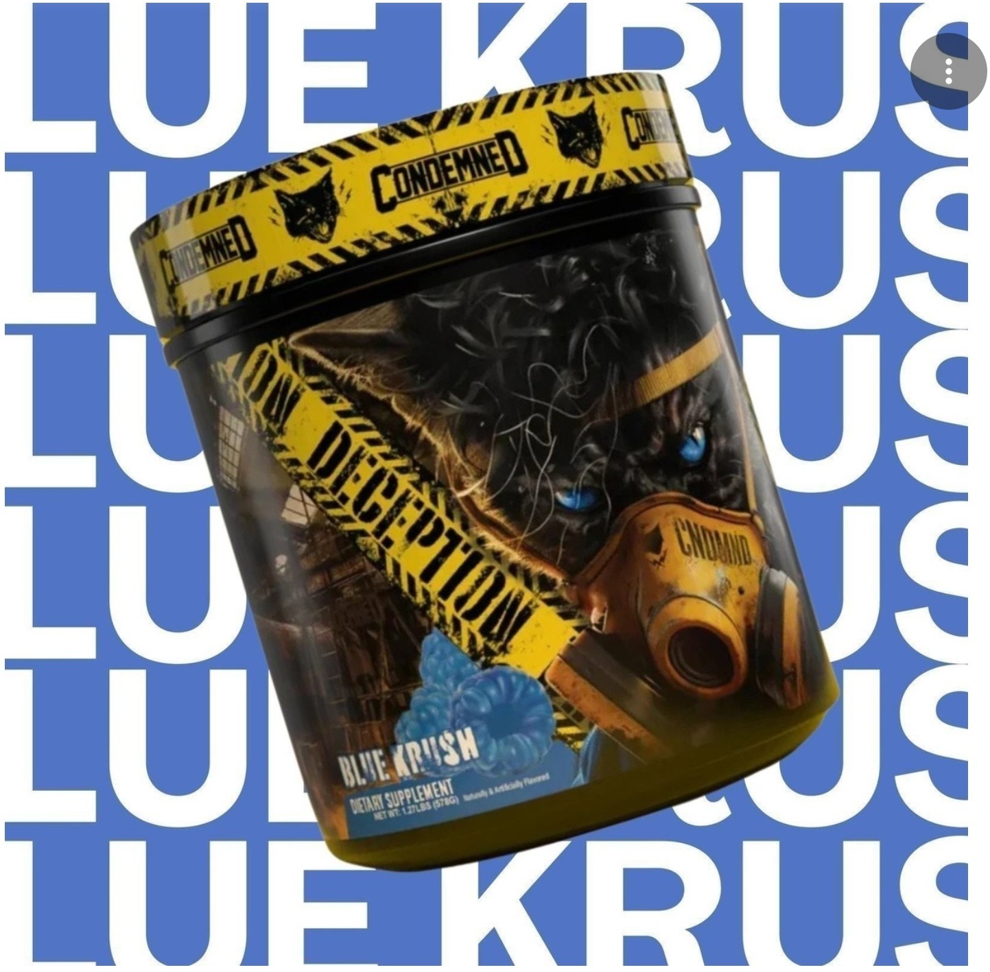 Black Magic CONDEMNED Pre-work 1.3lb Size ( 40 Serv ) Blue Krush BEST BY 10/26