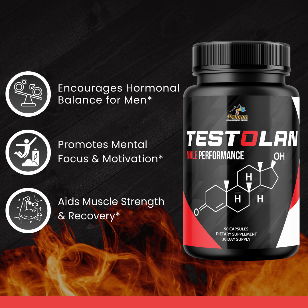 TESTOLAN- Bodybuilding & Men’s Health Support- 12 Bottles- 1080 Capsules
