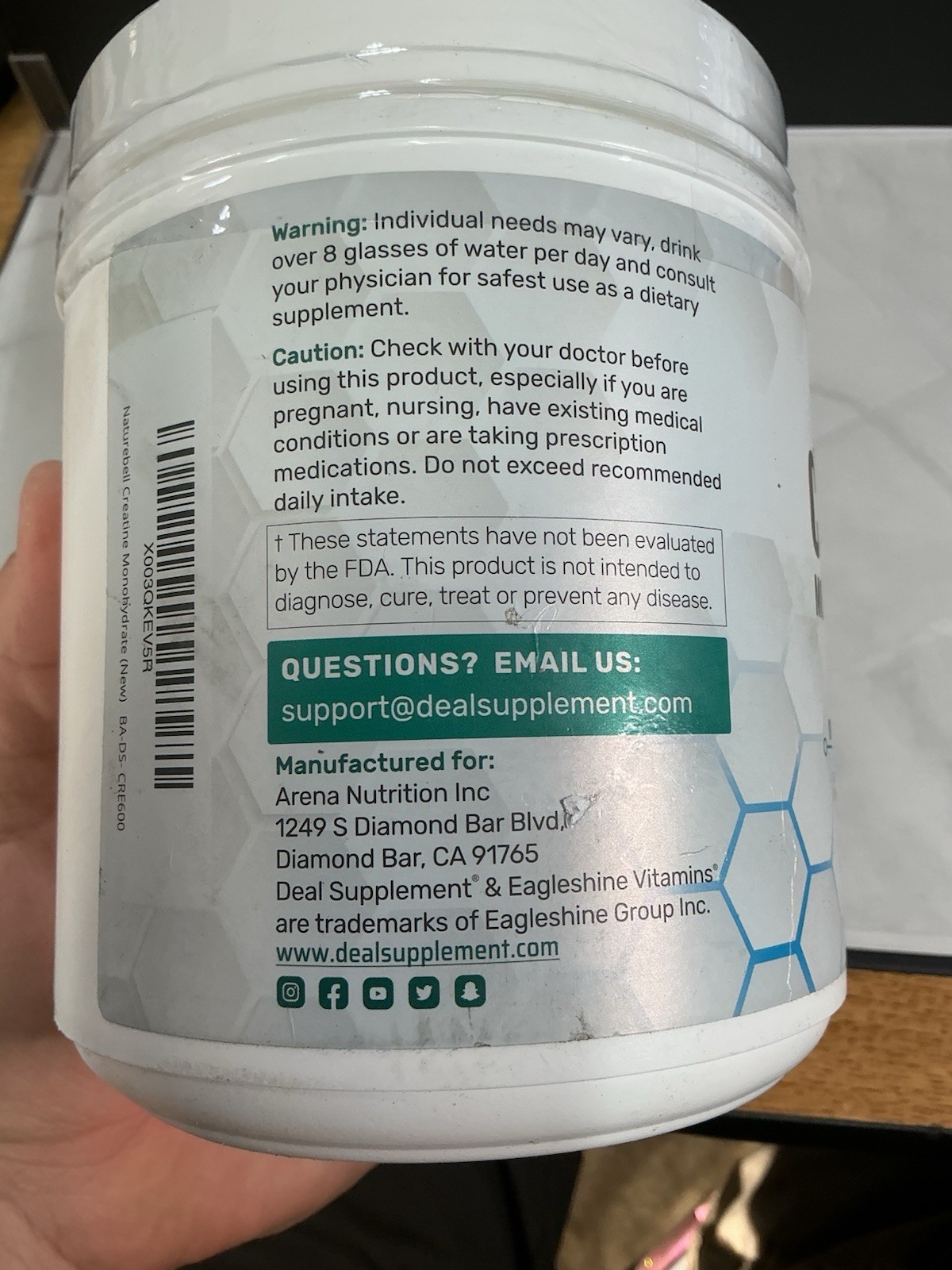 Deal Supplement Creatine Monohydrate Powder 1.3 Lb Exp 8/26