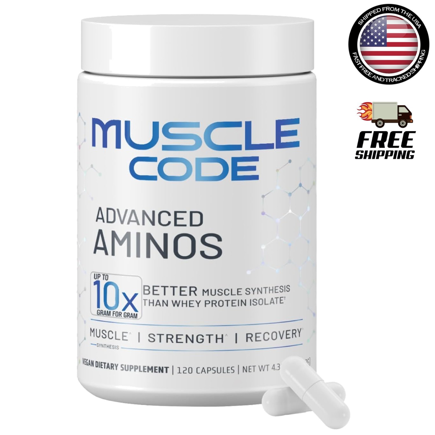 NAUTILUS Muscle Code Essential Amino Acid Capsules – Muscle Synthesis & Repair &