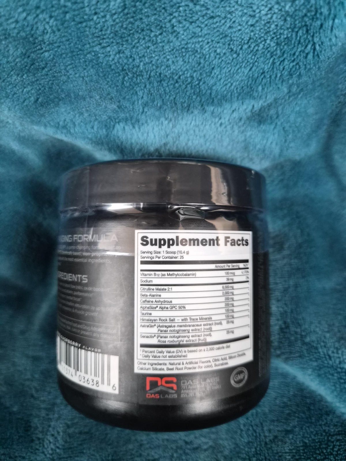 Bucked Up Pre-Workout Powder Raspberry 25 Servings Citrulline Caffeine