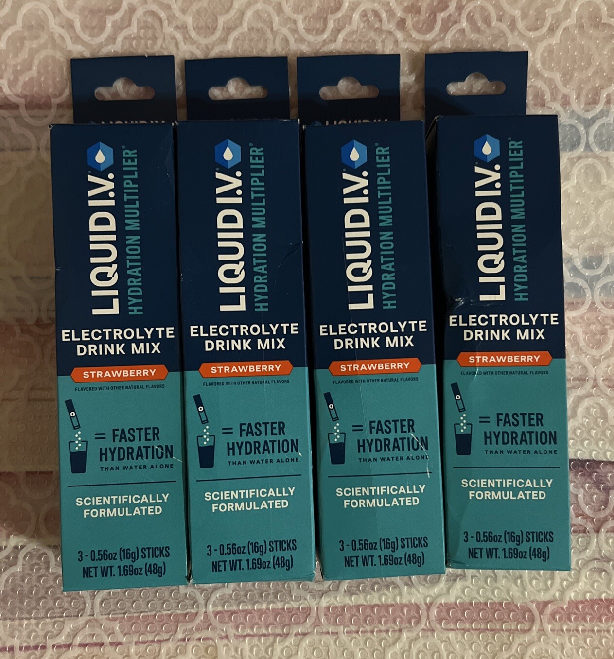 4 Hydration Multiplier Liquid I.V. Electrolyte Strawberry BB 05/26 3 – Sticks