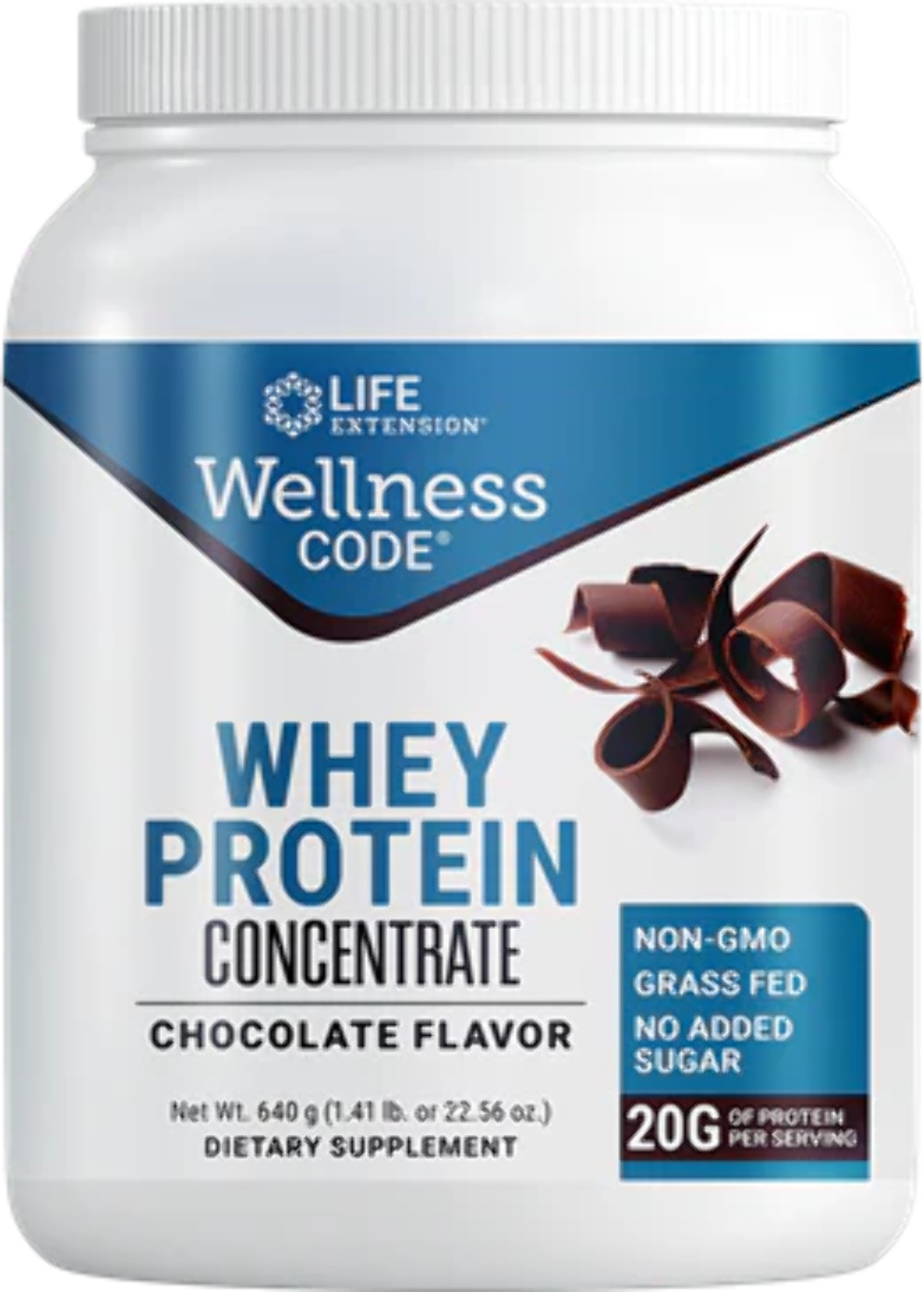 Wellness Code® Whey Protein Concentrate (Chocolate), 640 grams