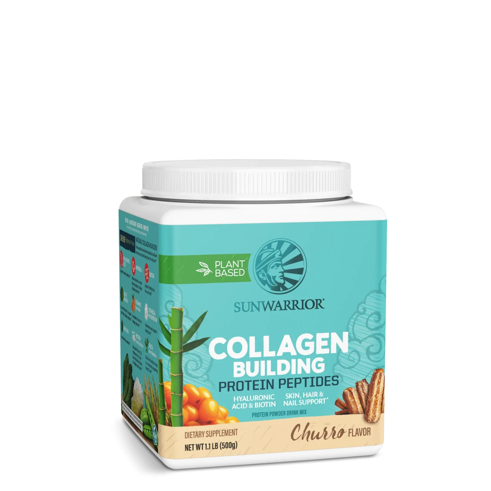 Sunwarrior – Collagen Building Protein Peptides | Drink Mix, Churro, 1.1 Lb/500g