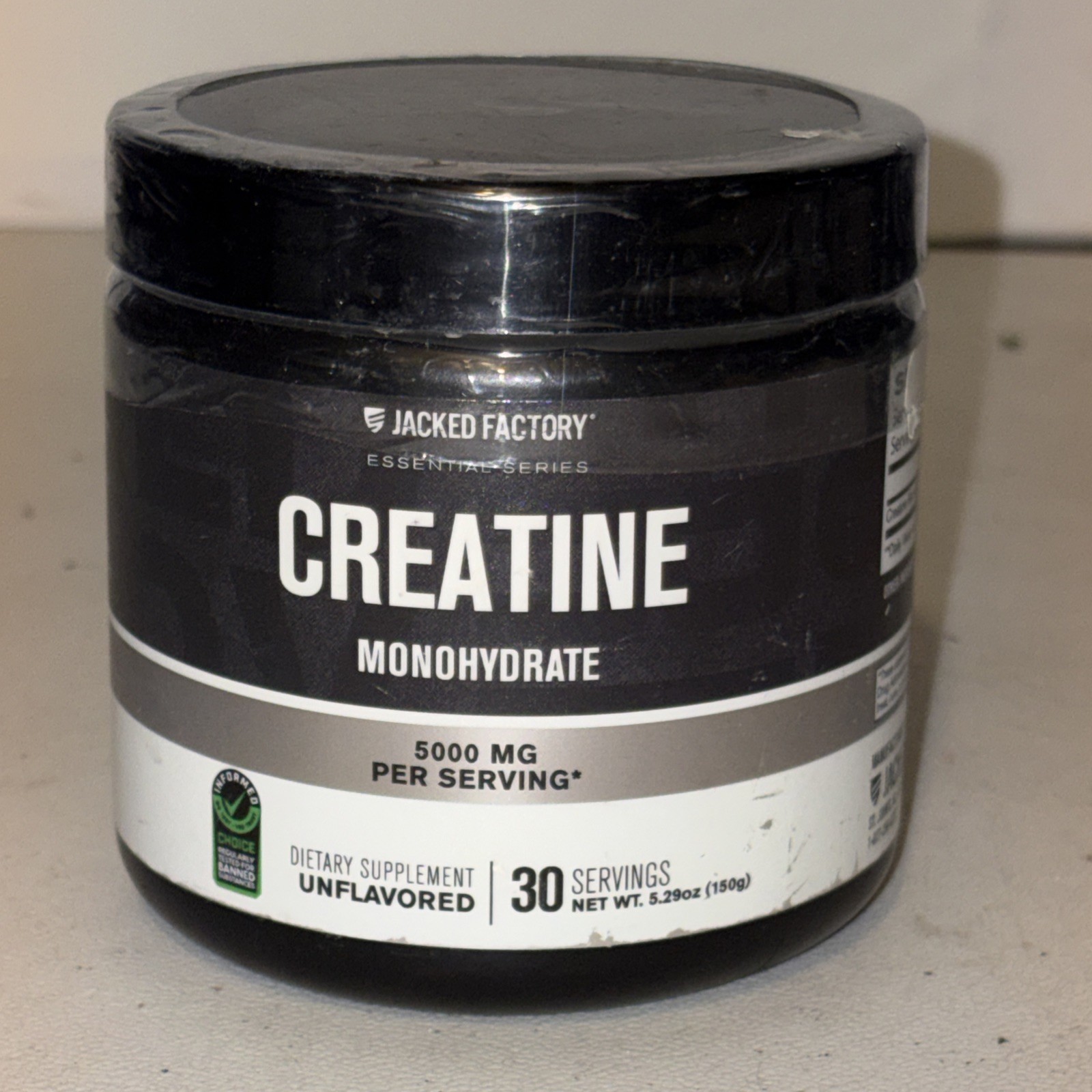 Jacked Factory Creatine Monohydrate Powder 150g 5g Daily 5.3oz Exp9/26 Essential