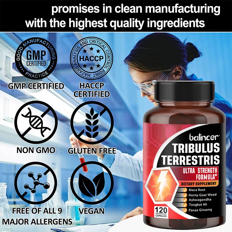 Tribulus Terrestris 800mg,workout supplement ,increased energy 120 Capsules