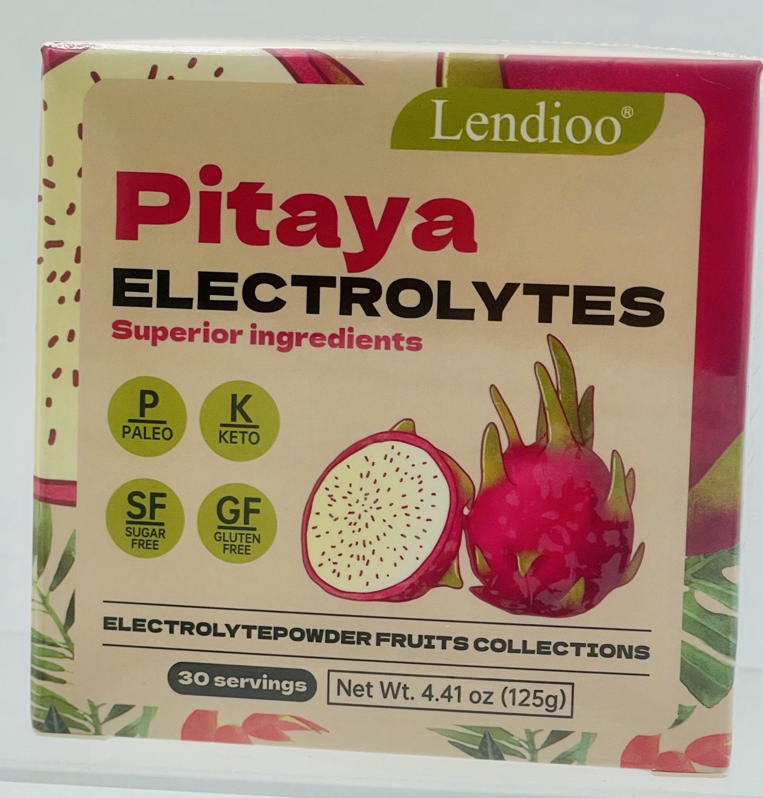 Lot of 2 Pitaya Flavor Electrolytes Powder 4.41 oz Sugar-Free Gluten-Free BNIB