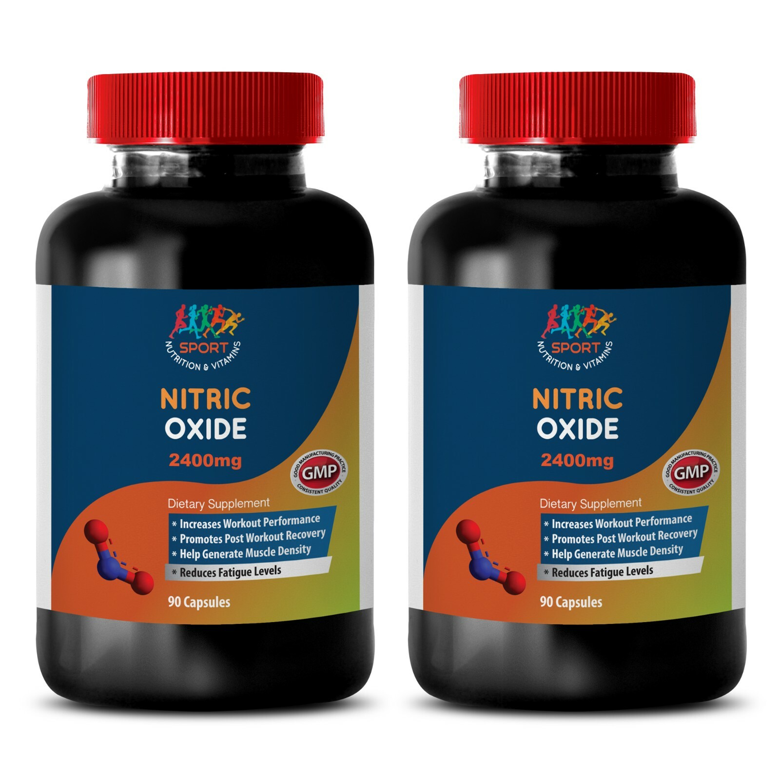 Energy Supplement – Nitric Oxide 2400mg – PreWorkout Pills 2 Bottle 120 Capsules