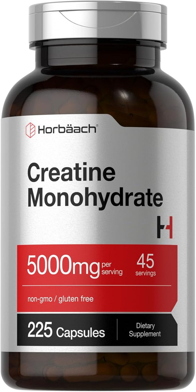 Creatine Monohydrate | 5G | 225 Capsules | Non-Gmo, Gluten Free Supplement