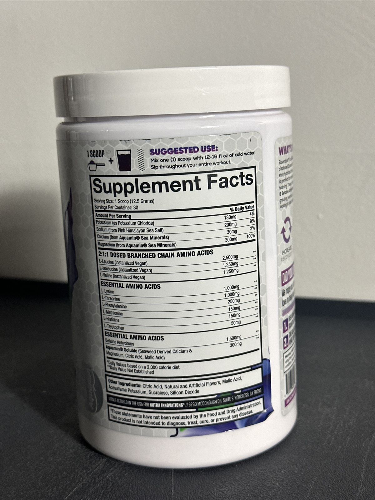 Nutra Innovations ESSENTIAL Blue Berry Acai Full Spectrum Amino Read Clearance!