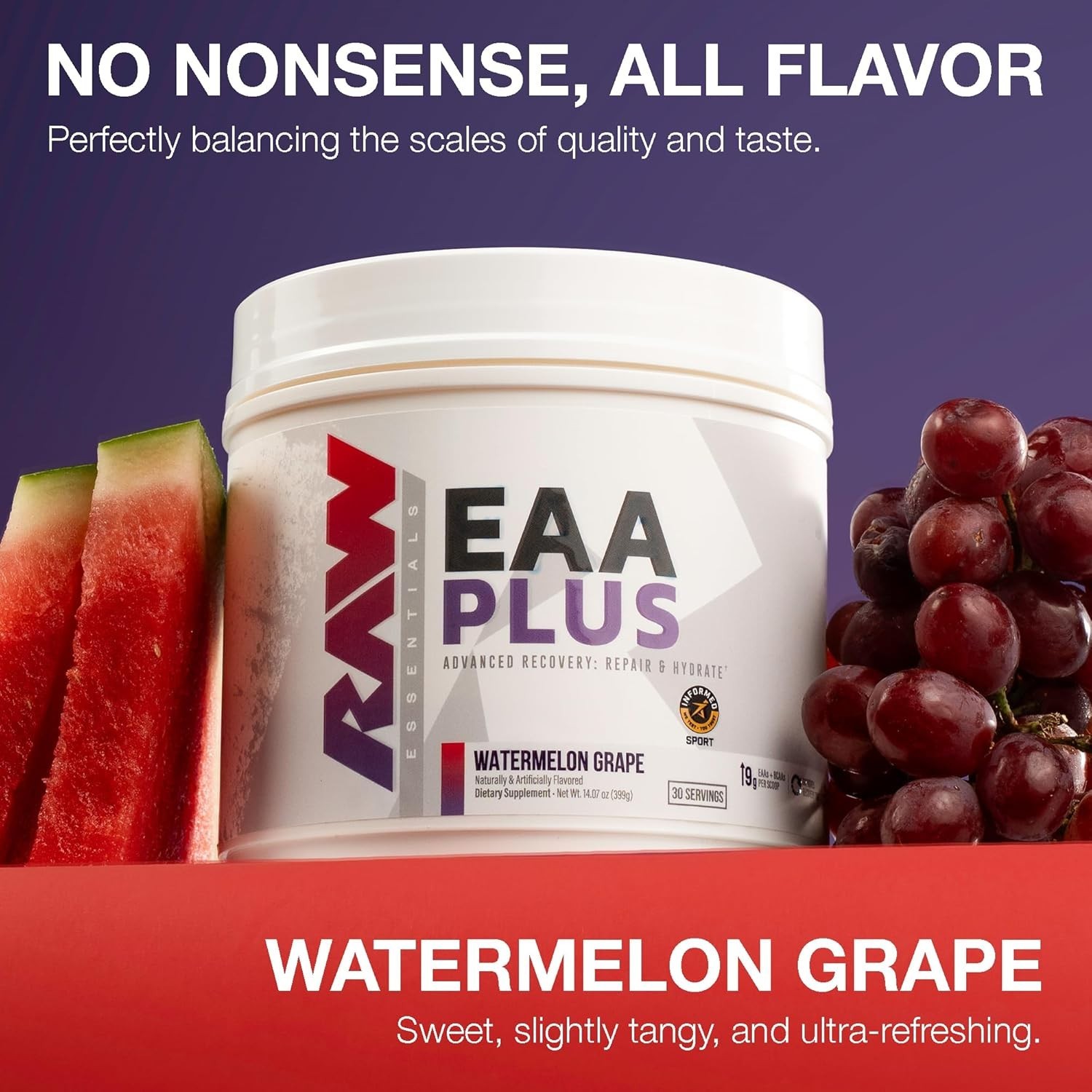 RAW EAA Plus Amino Acid Hydration Electrolytes Powder 30 Servings 3 Flavors New