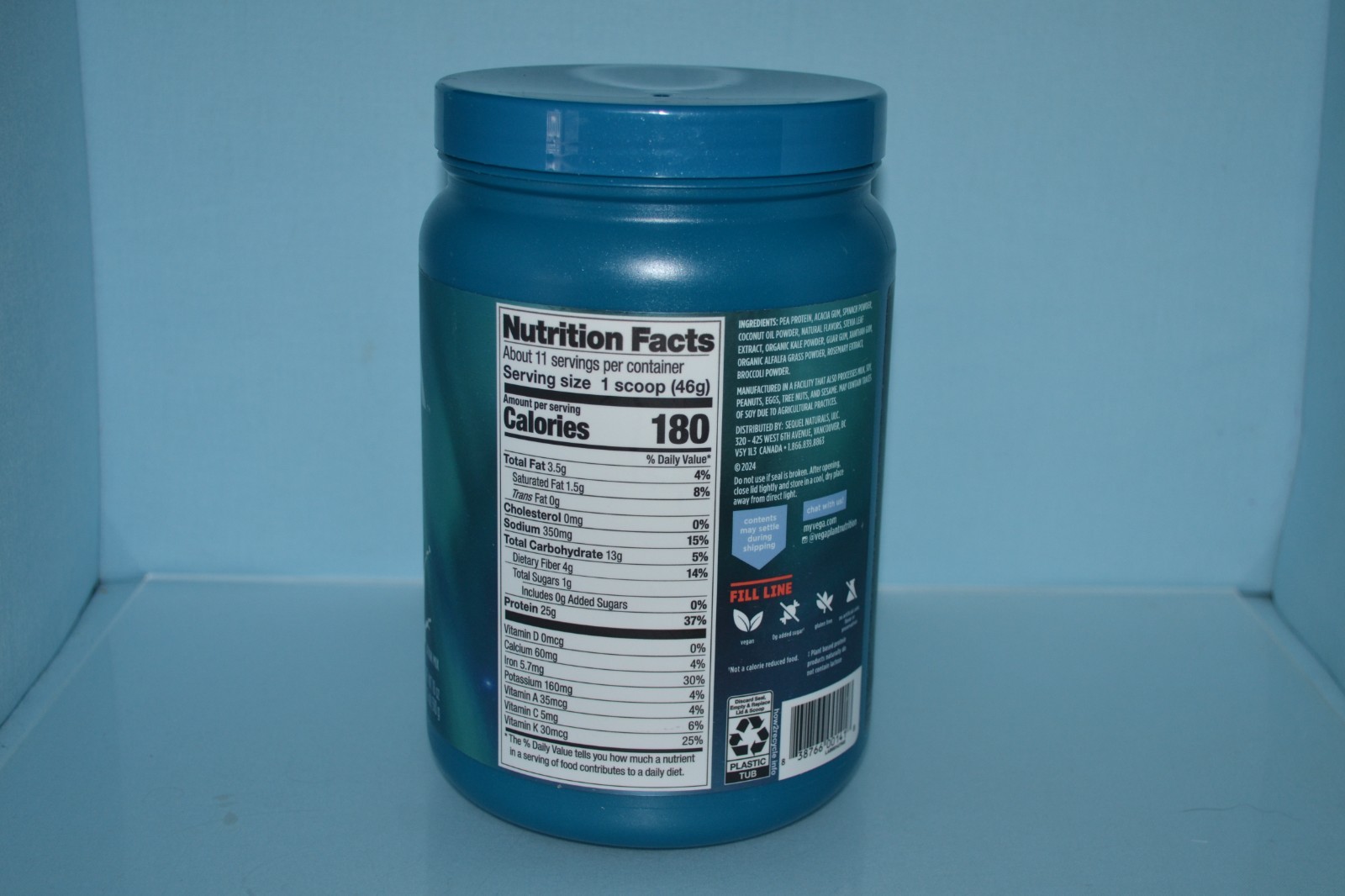 Vega Premium Protein + Supergreens, Creamy Vanilla, 11 Servings, Exp. 11/26