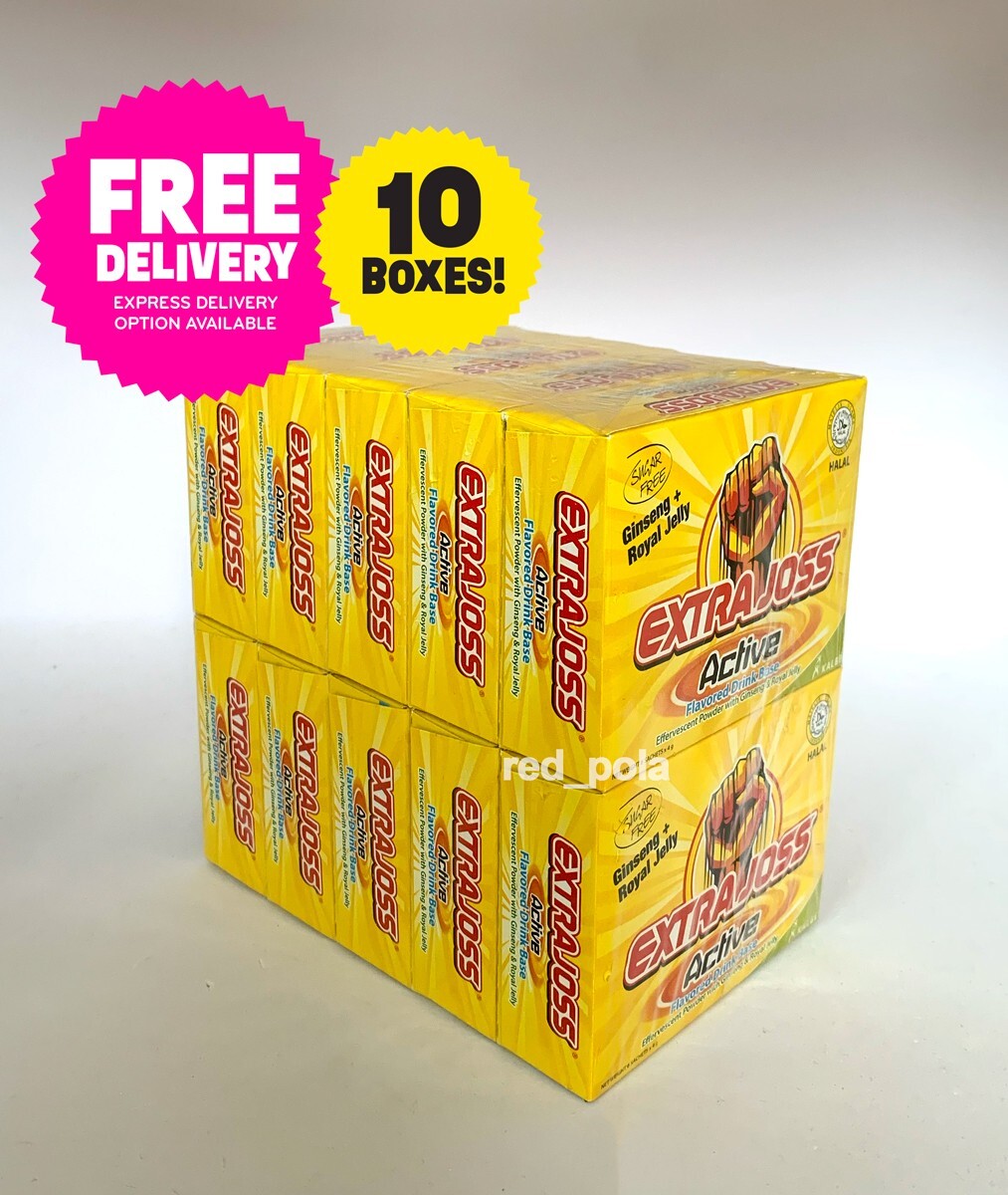 EXTRA JOSS Active Flavour 10 Box (60 Sachets) Energy Drink Powder Boost Stamina